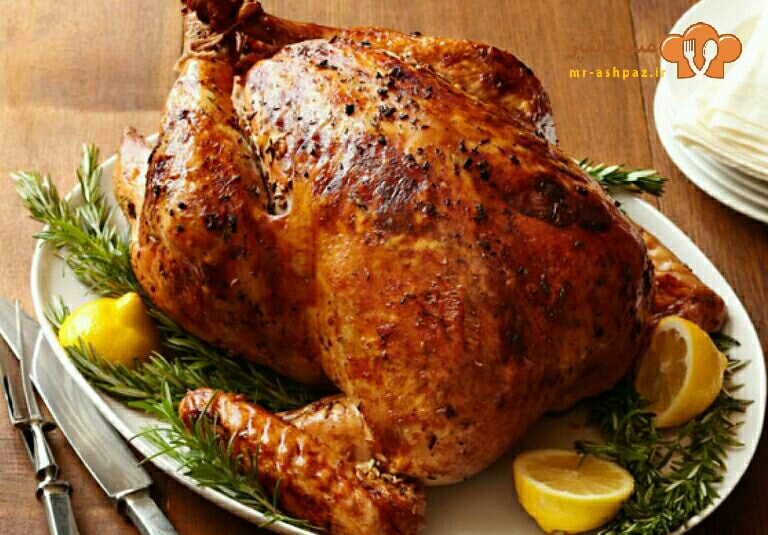 طرز تهیه مرغ شکم پر مجلسی